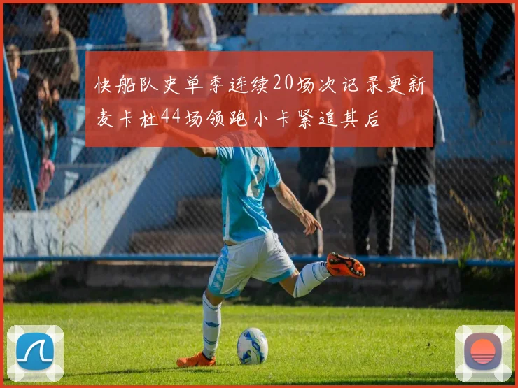快船队史单季连续20场次记录更新麦卡杜44场领跑小卡紧追其后